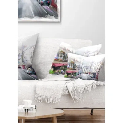 Design Art Paris - Cityscape Printed Throw Pillow