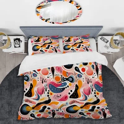 Design Art Pastel Mid Century Pattern Colors I Bedding In Multicolor