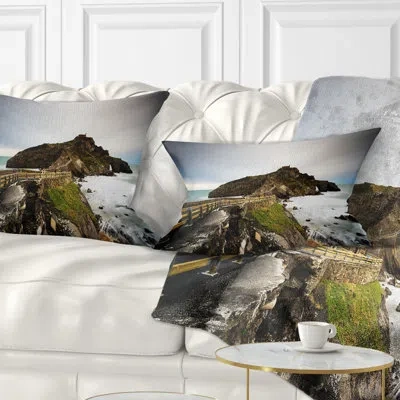 Design Art Path To Cape And Chapel In Spain Seashore Photo Pillow