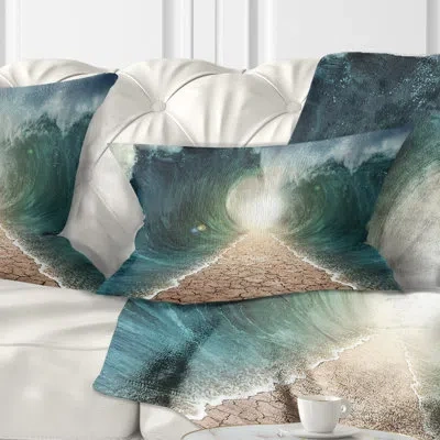 Design Art Pathway Through The Parted Seas - Sea & Shore Printed Pillow