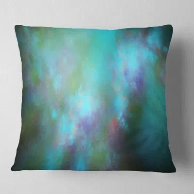 Design Art Perfect Starry Sky - Abstract Printed Pillow In Blue