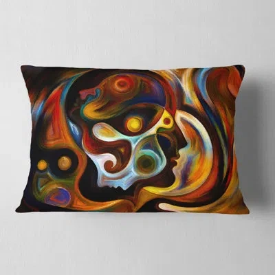 Design Art Perspectives Of Inner Paint - Abstract Printed Pillow