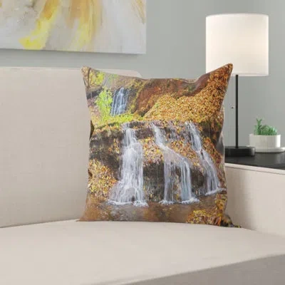 Design Art Photography Dniester Canyon Spring Waterfalls Throw Pillow