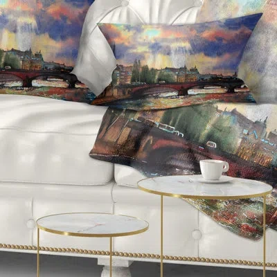 Design Art Photography Fabulous Paris City Watercolor Throw Pillow