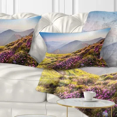 Design Art Photography Magic Flowers On Mountains Lumbar Pillow