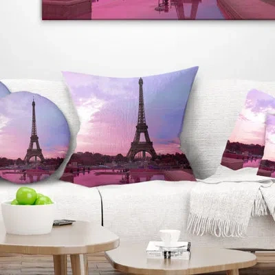 Design Art Photography Paris Eiffel Tower In Tone Throw Pillow