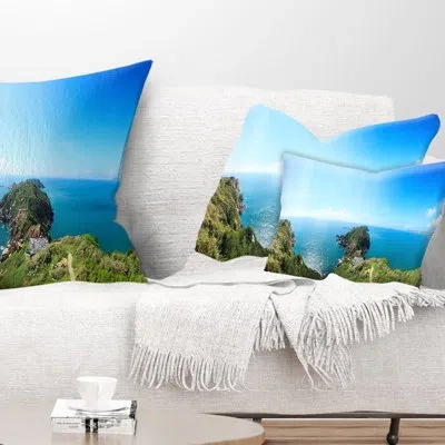 Design Art Photography Seascape View From Hillside Lumbar Pillow