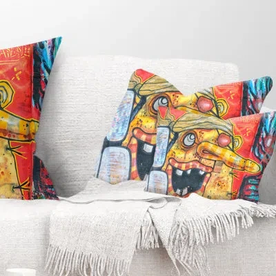 Design Art Photography Sunset Sea View From Terrace Lumbar Pillow