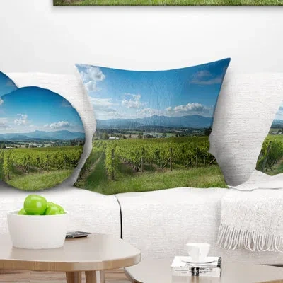 Design Art Photography View Of The Yarra Valley Melbourne Pillow In Blue;green