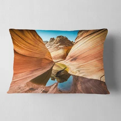 Design Art Photography Water Inside Arizona Wave Lumbar Pillow