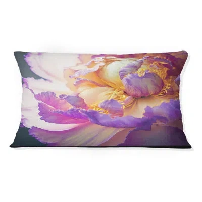 Design Art Pink And White Peony In Spring Ii - Peony Printed Throw Pillow In White;pink
