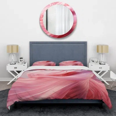 Design Art Pink Radiant Dusk Dream Iii - Abstract Collages Duvet Cover Set