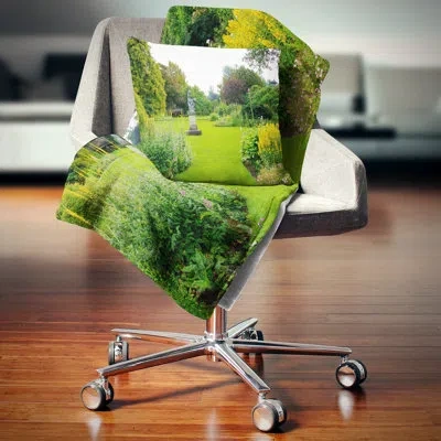 Design Art Plant And Flowers In Garden - Landscape Printed Pillow In Blue;black;brown;green;red;yellow