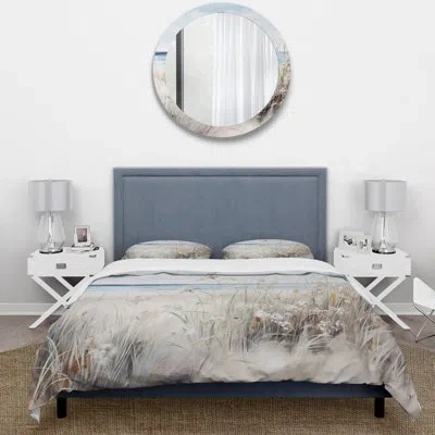 Design Art Plant Beauty On The Beach - Plants Duvet Cover Set In Blue;beige
