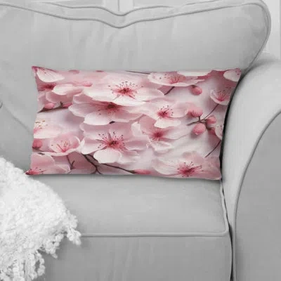 Design Art Polyester Throw Pillow In Pink