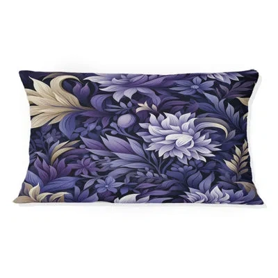 Design Art Polyester Throw Pillow In Purple