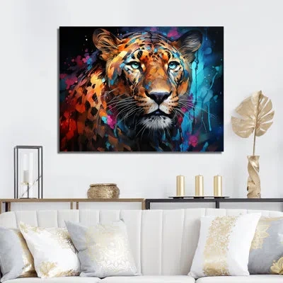 Design Art Pop Art Wild Elegance Tiger Harmony In Wrapped Canvas