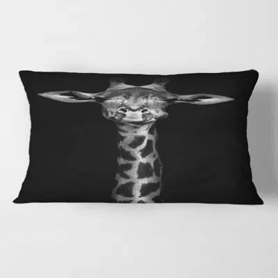 Design Art Portrait Of A Giraffe Rectangular Pillow Cover & Insert