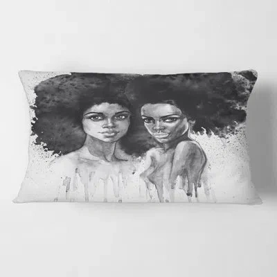 Design Art Portrait Of African American Woman Xi Rectangular Pillow Cover & Insert