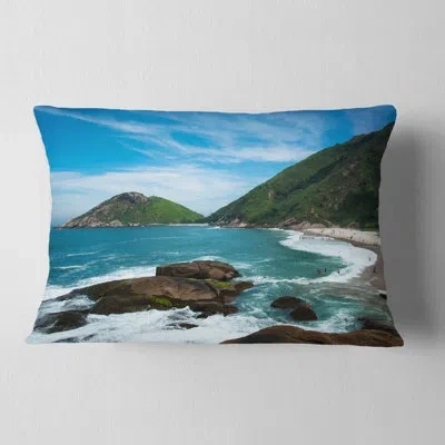 Design Art Praia Do Meio Beach - Beaches Printed Throw Pillow
