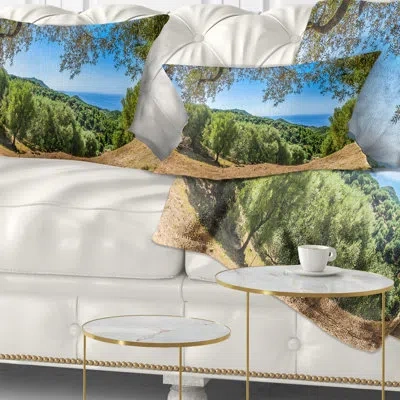 Design Art Printed Cilentan Coast Campania Italy Lumbar Pillow