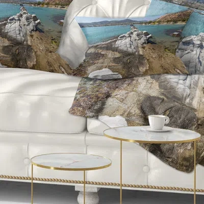 Design Art Printed Clean Waters And Rock Formations Lumbar Pillow