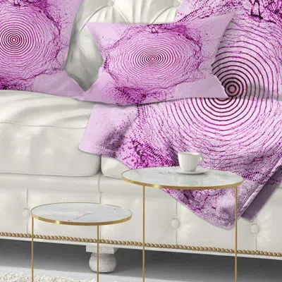 Design Art Purple 3d Shape Splashes - Abstract Printed Pillow