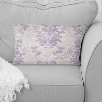Design Art Purple Beige Boho Elegant Mosaic - Boho Lumbar Pillow In Beige;purple