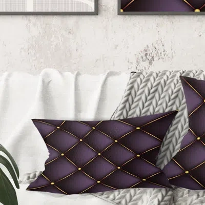 Design Art Quilted Pattern - Mid-century Modernprinted Throw Pillow