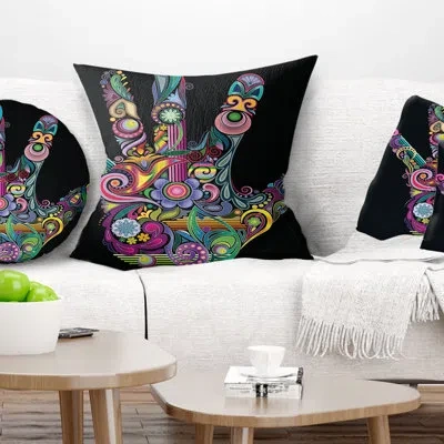 Design Art Rainbow Hand With Multi Colors - Abstract Printed Pillow