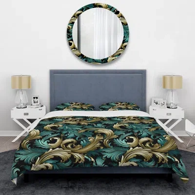 Design Art Rambort Bedding In Green;gold
