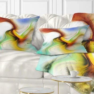 Design Art Rays Of Speed Curved - Abstract Printed Pillow