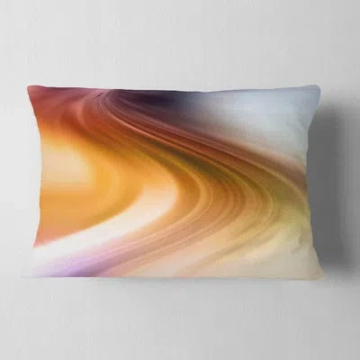 Design Art Rays Of Speed Green Orange - Abstract Printed Pillow