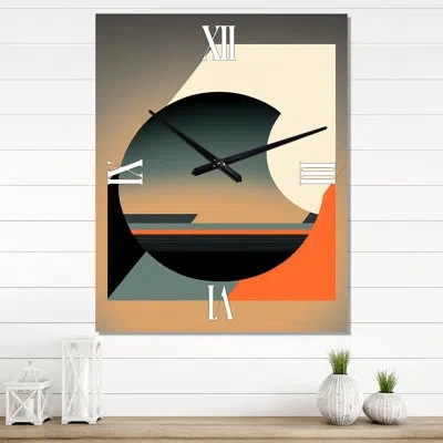 Design Art Reality Of Essential Shapes Viii Wall Clock In Black