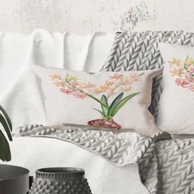 Design Art Rectangle,blossoming Hyacinth In Spring - Traditional Printed Throw Pillow
