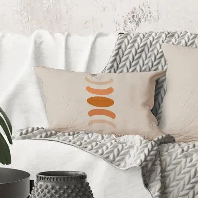 Design Art Rectangle,minimalist Moon Phases - Modern Printed Throw Pillow