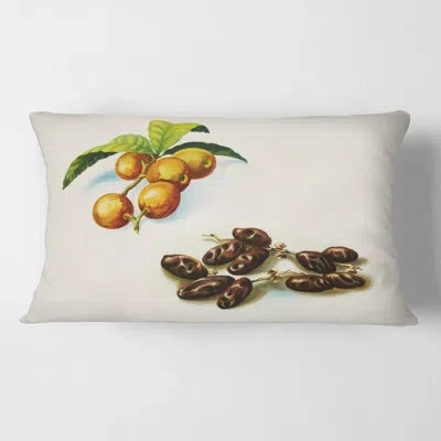 Design Art Rectangle,vintage Fruits Iv - Farmhouse Printed Throw Pillow