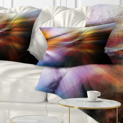 Design Art Red Orange Fusion Of Hues - Abstract Printed Pillow