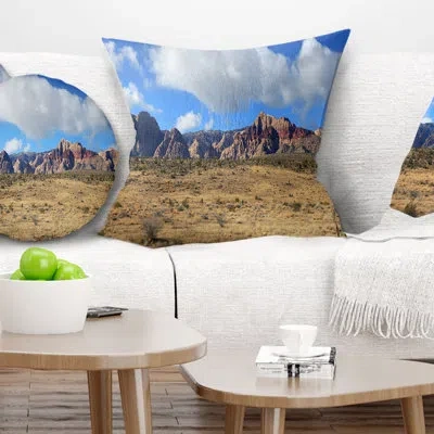 Design Art Red Rock Canyon Landscape - Landscape Printed Pillow