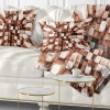 Design Art Reflective Checkered Cube - Abstract Printed Throw Pillow