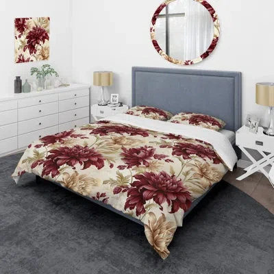 Design Art Renaissance Revival Victorian Pattern Xii Bedding In Red