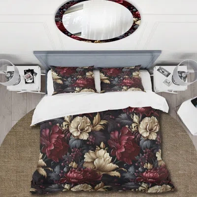 Design Art Renaissance Revival Victorian Pattern Xvii Bedding In Red