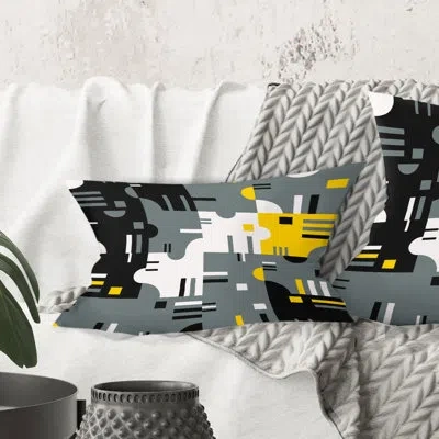 Design Art Retro Abstract Design I - Mid-century Modernprinted Throw Pillow