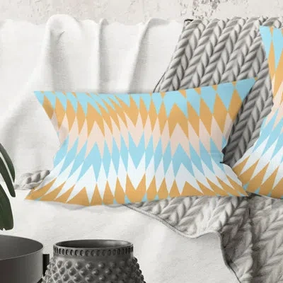 Design Art Retro Abstract Design Vi - Mid-century Modernprinted Throw Pillow