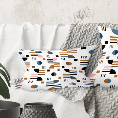 Design Art Retro Abstract Design Xi - Mid-century Modernprinted Throw Pillow