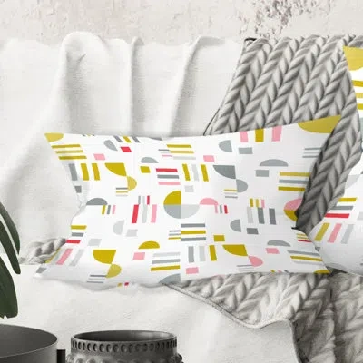 Design Art Retro Abstract Design Xvi - Mid-century Modernprinted Throw Pillow