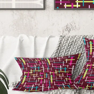 Design Art Retro Abstract Design Xvii - Mid-century Modern Printed Throw Pillow