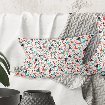 Design Art Retro Abstract Pattern Design Ii - Mid-century Modern Printed Throw Pillow