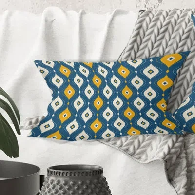 Design Art Retro Abstract Pattern Ii - Mid-century Modern Printed Throw Pillow