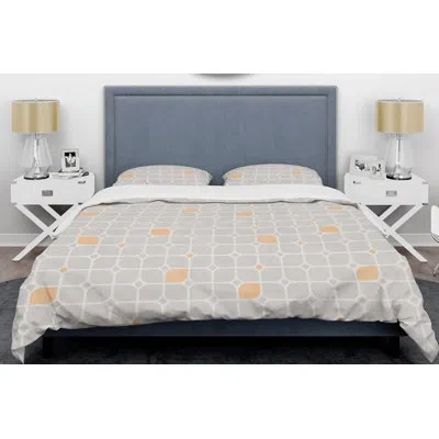 Design Art Retro Al Ii Mid-century Duvet Cover Set In Gray